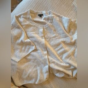 Wild Fable short sleeve button up gray cardigan sweater